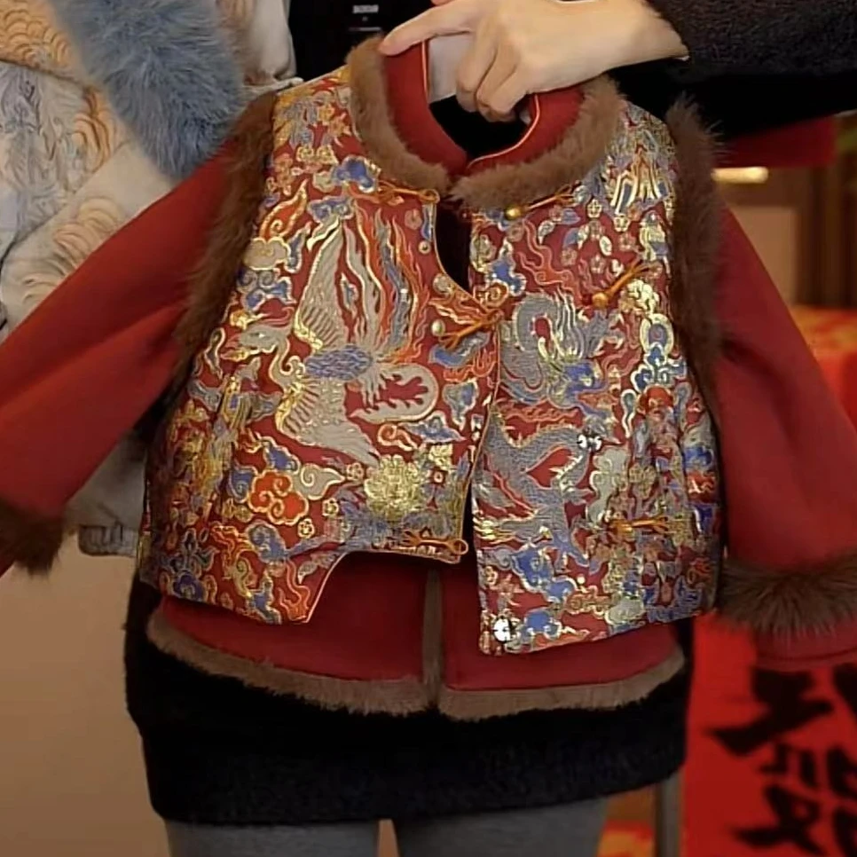 兰卡【龙凤呈祥】2024冬季儿童新中式拜年服棉服MJD245021