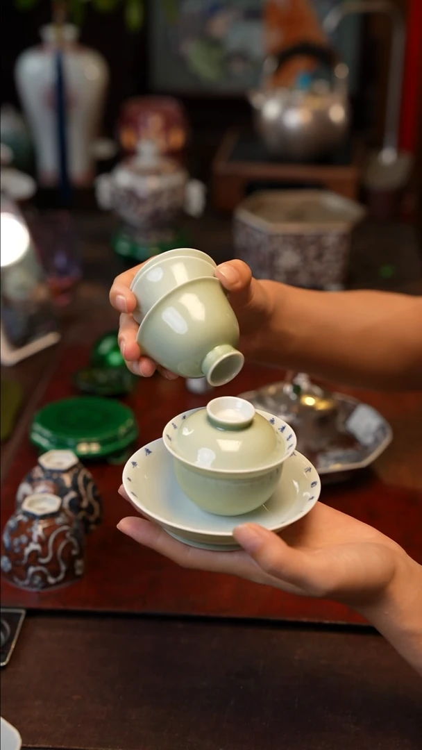 周*辰盖碗杯子一套 景德镇陶瓷福利款