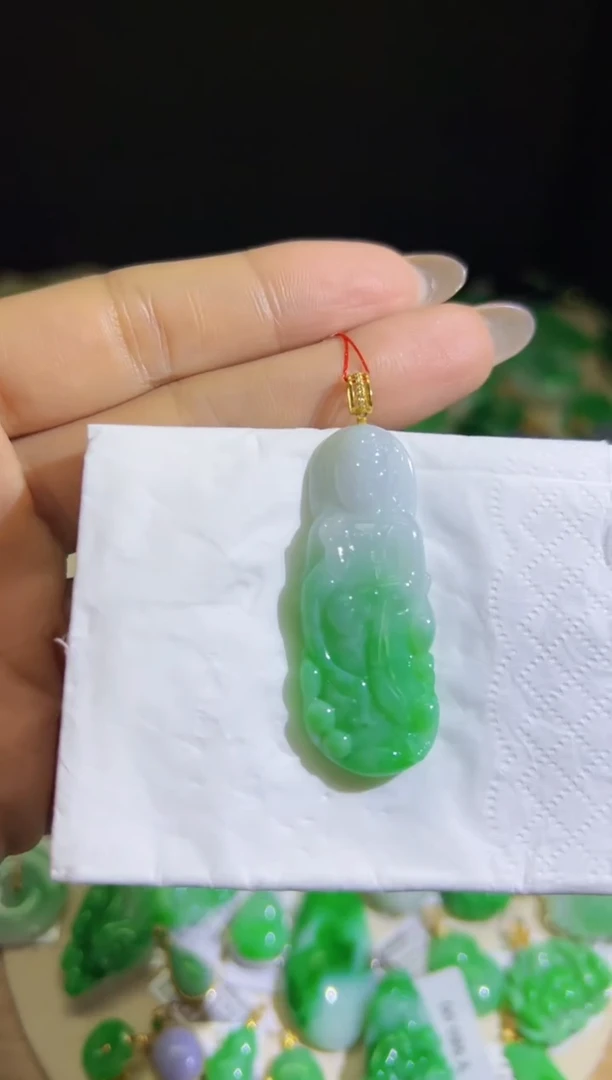 【闪购商品】翡翠颈饰18K金镶嵌Q缅料A货翡翠/支持复检/一件