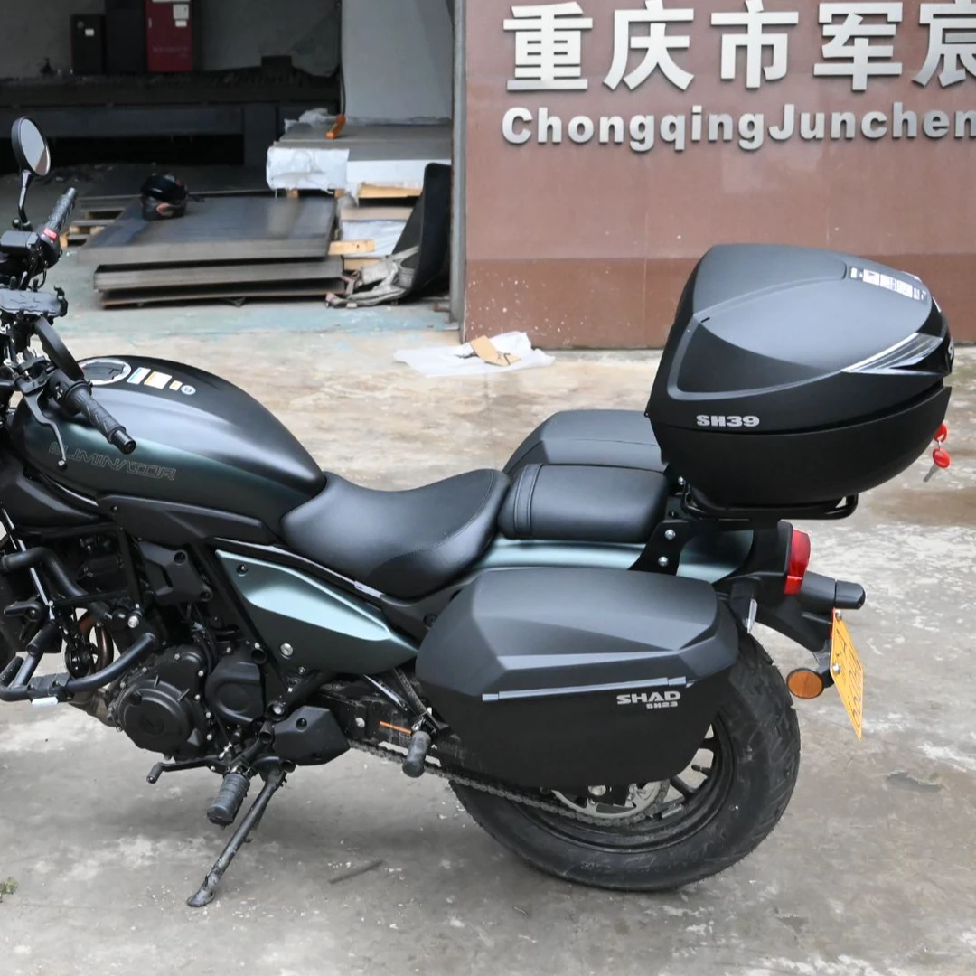 适用于川崎消除者500边箱ELIMINATOR折叠靠背边尾箱边架改装配件