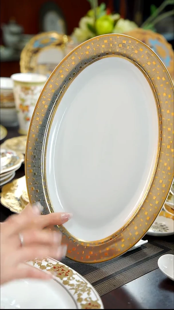 瓷片12英寸鱼盘1个