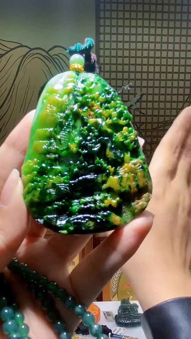 未镶嵌定制翡翠KK翡翠毛货吊坠-43