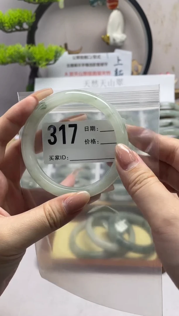 石英质玉（天山翠）手镯未镶嵌317