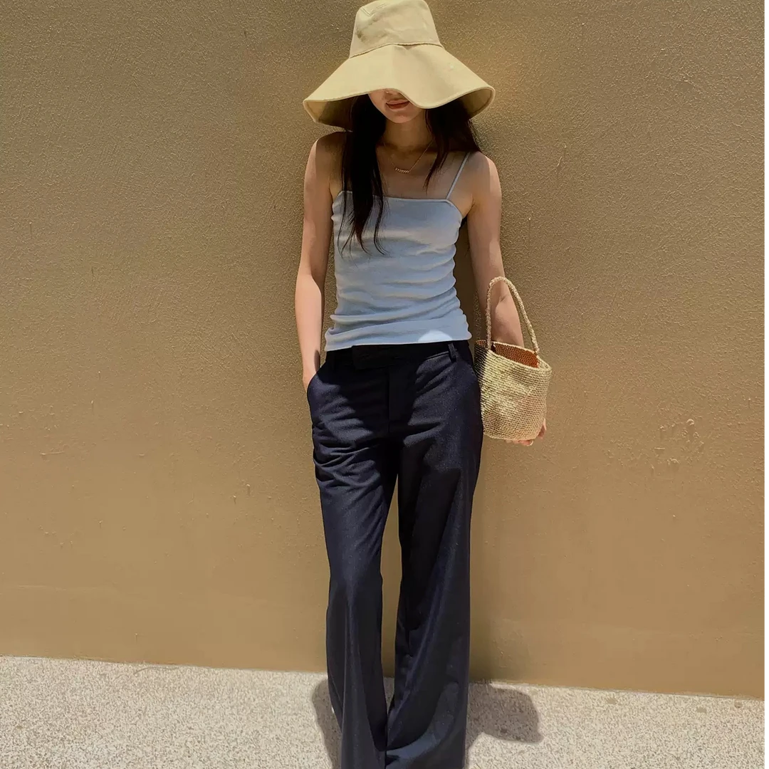 LILUSHOP【7.3 10:00新品】百搭气质微喇西裤休闲长裤