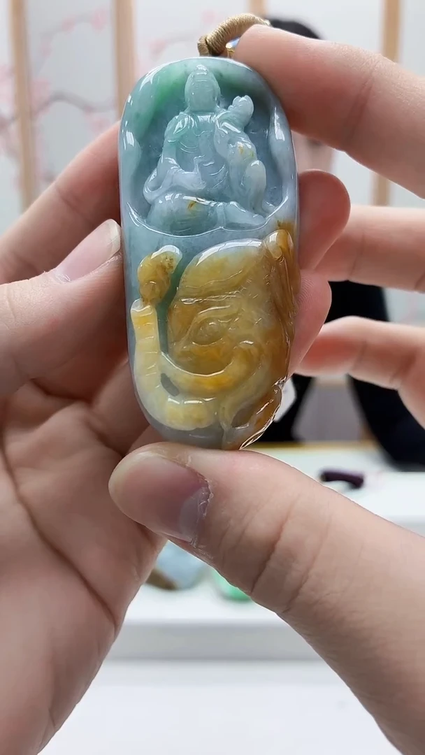 未镶嵌定制翡翠雨***…4812bb-毛货挂件