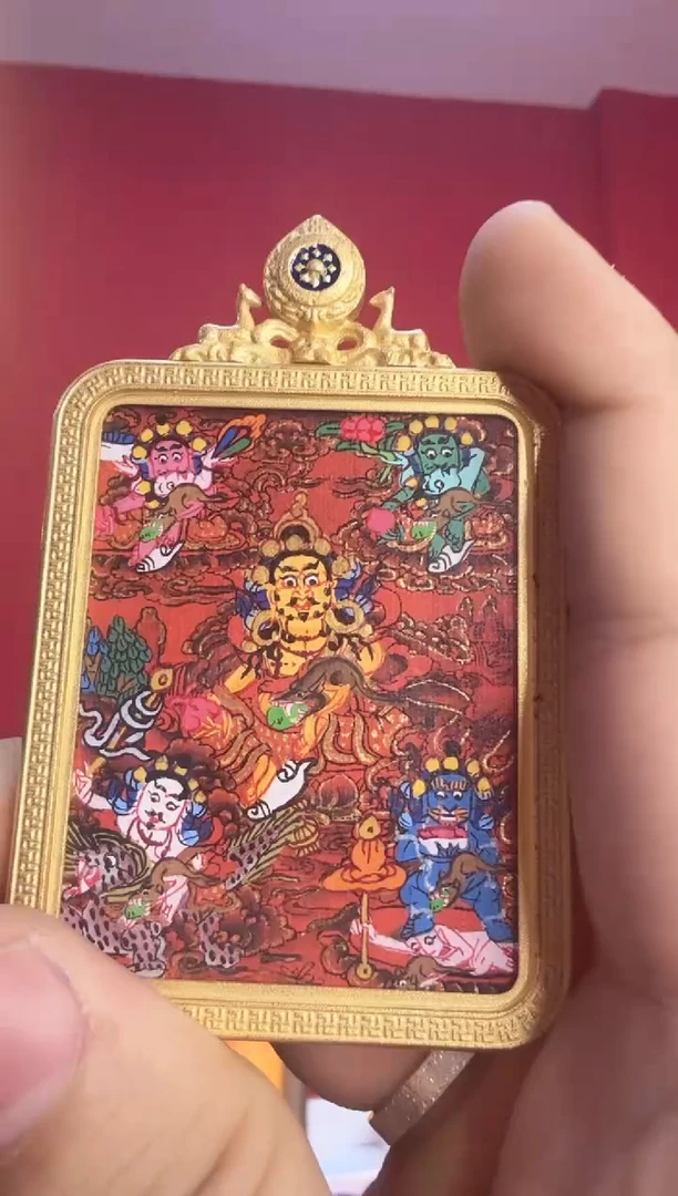 吊坠五路C-热贡纯手绘唐卡