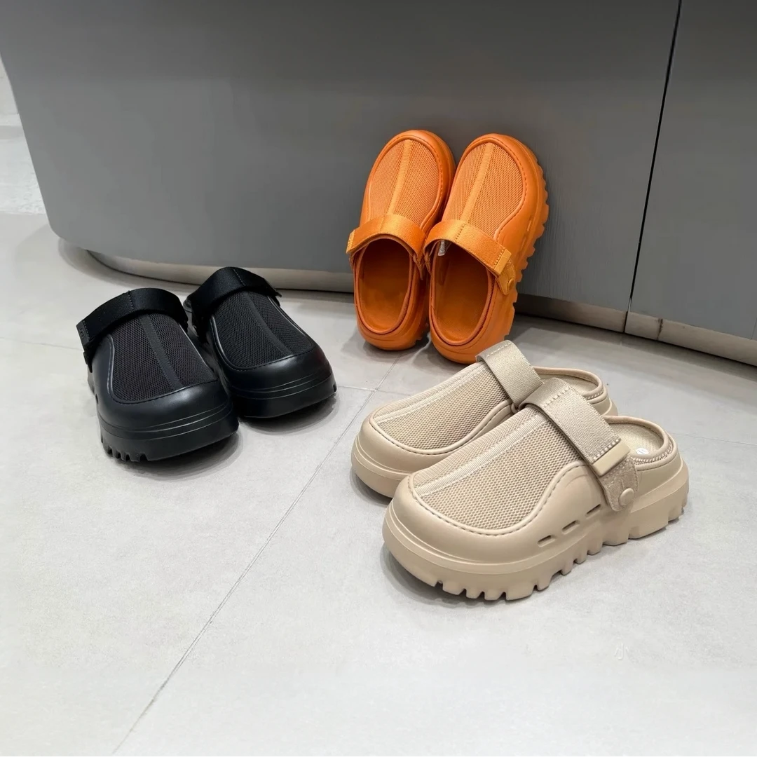 「新款推荐」厚底包头半拖鞋女外穿2025春夏新款运动休闲一脚蹬凉拖