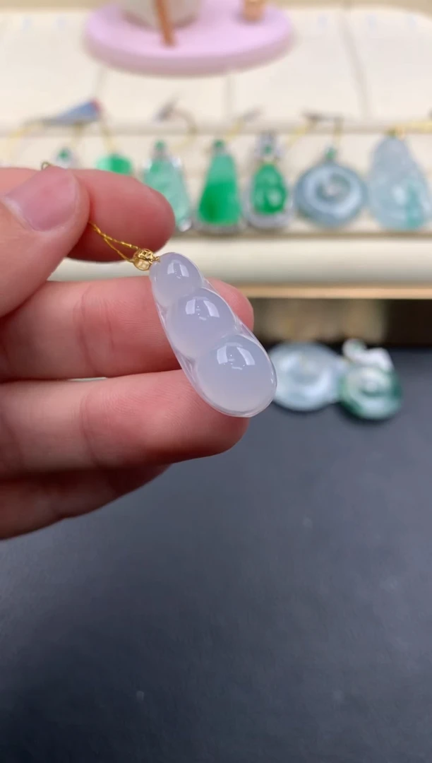 【闪购商品】翡翠挂件18K金镶嵌Q634