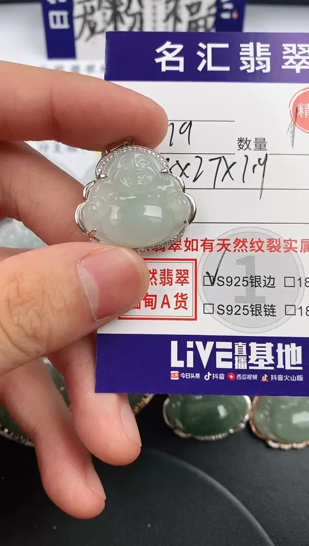 翡翠银S925镶嵌颈饰·