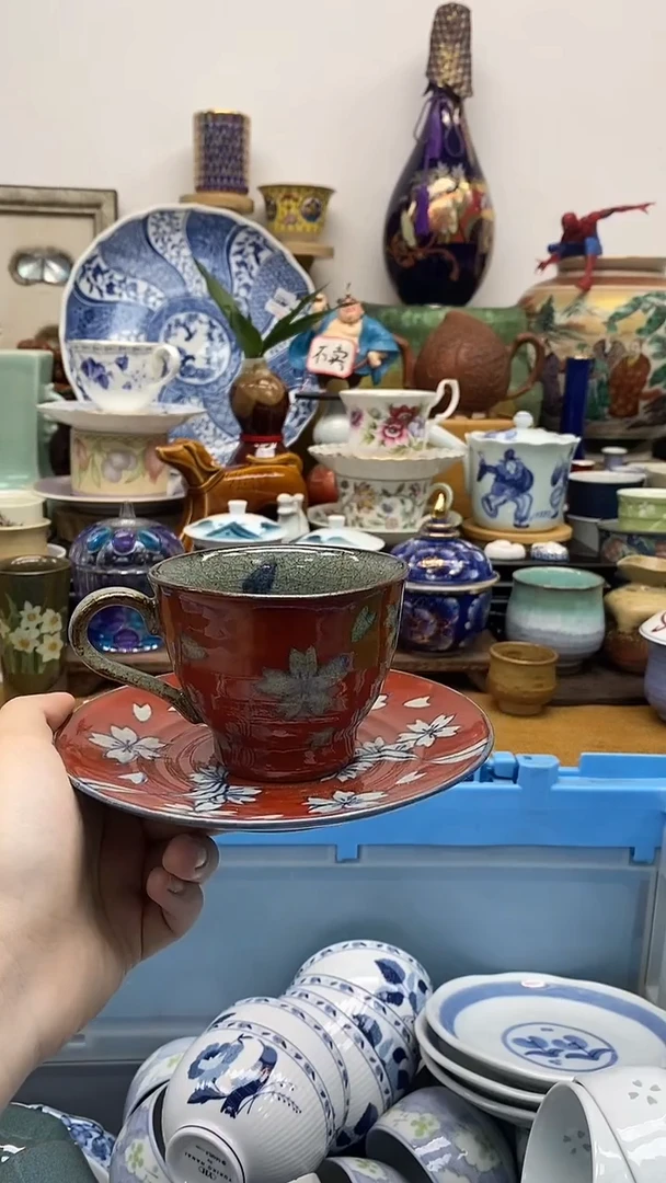 瓷片晶禧美瓷精品瓷器冰裂陶咖啡杯