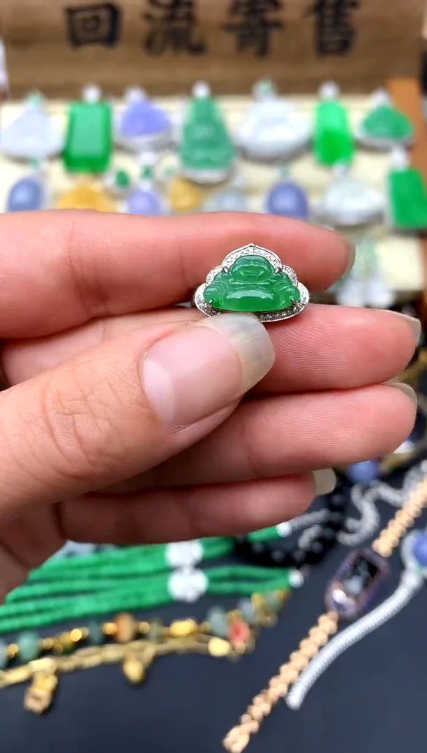 【闪购商品】翡翠戒指18K金镶嵌183-中国好珍宝