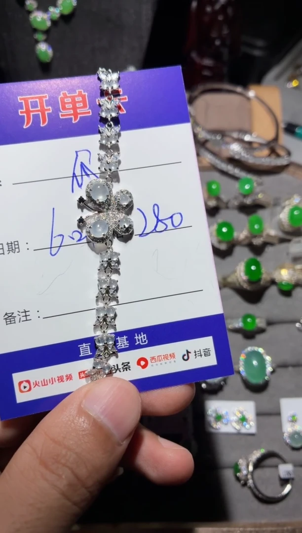 翡翠银S925镶嵌颈饰B****流BL国际物流
