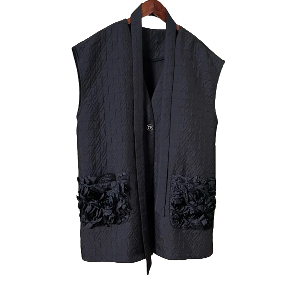 【佳佳】158新中式国风中长款马甲时尚气质背心百搭马夹休闲