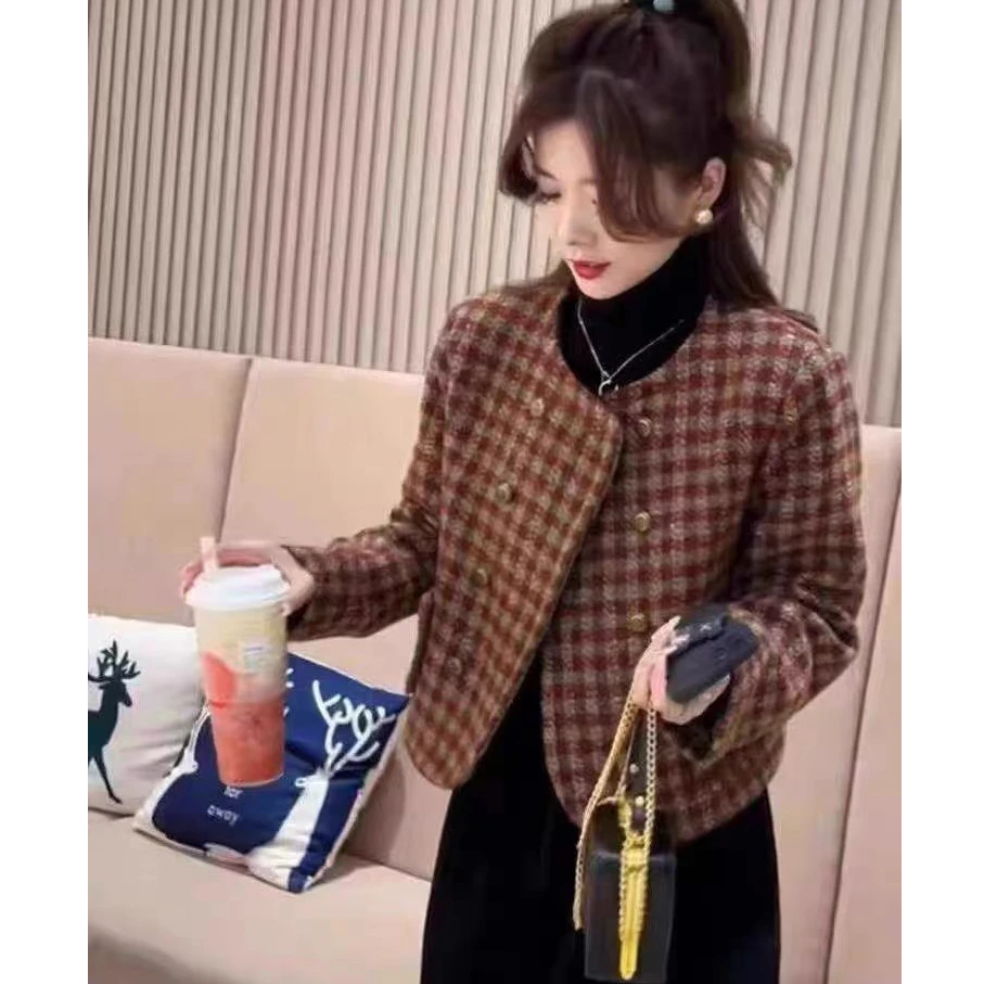 【现货+运费补贴】欧若风法式小香风2025新款春款流行短款减龄上衣