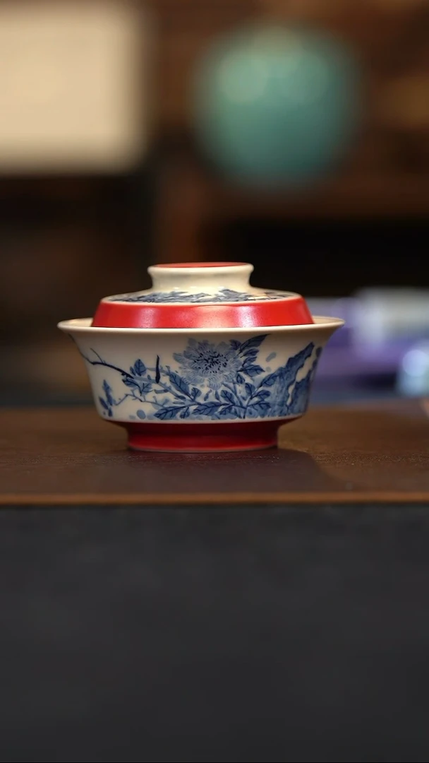 轻**号雨香斋-竹子盖碗