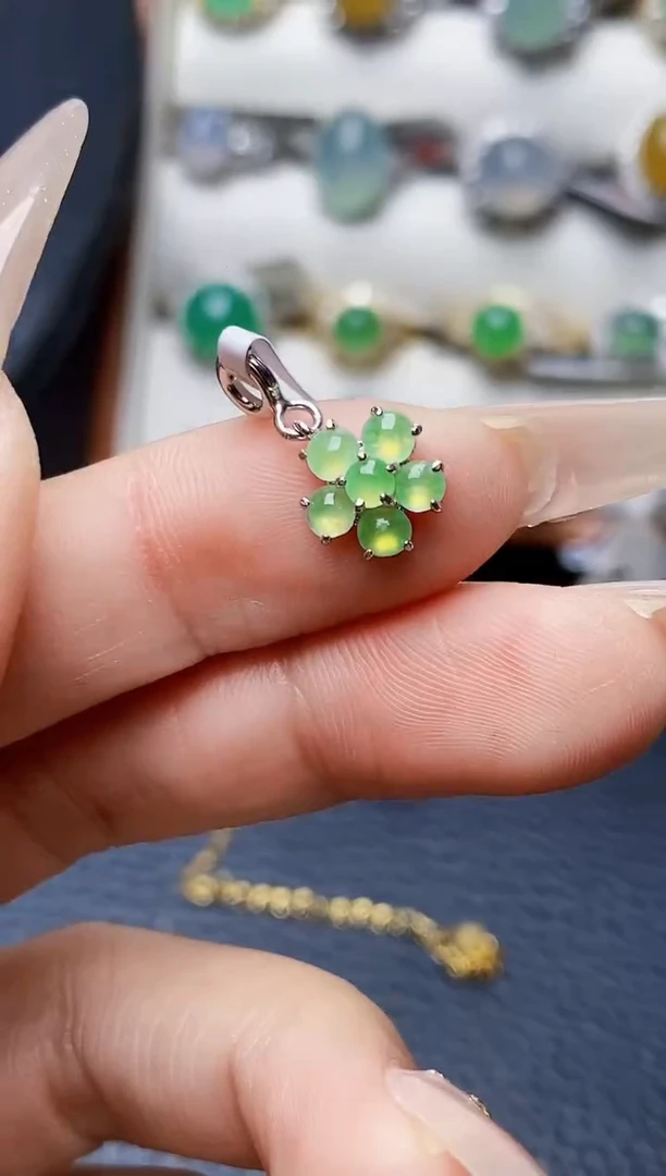 银S925镶嵌戒指翡翠3065