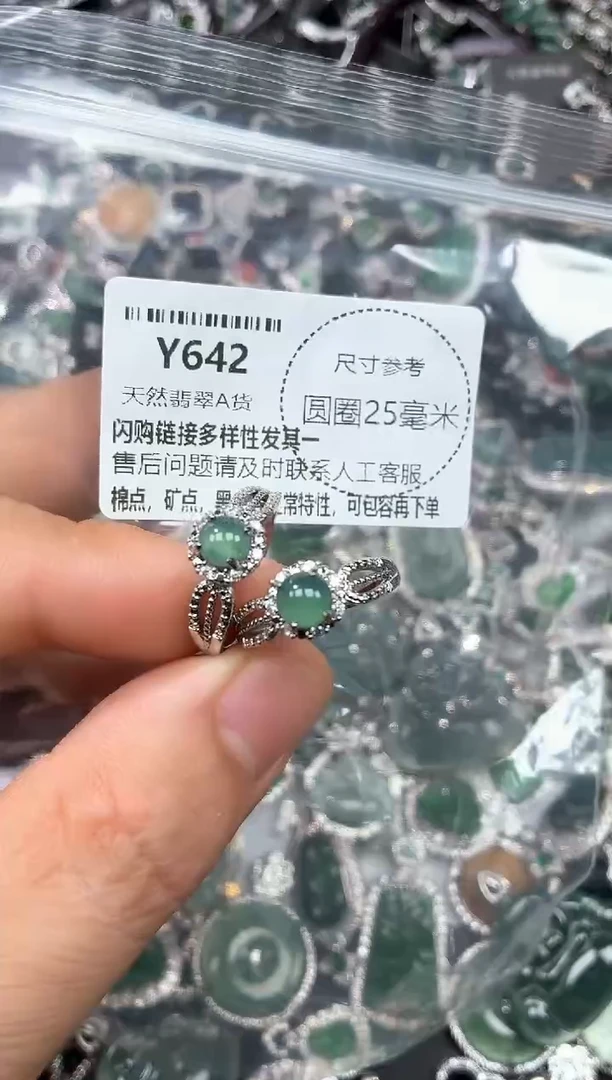 翡翠未镶嵌颈饰Y642戒指