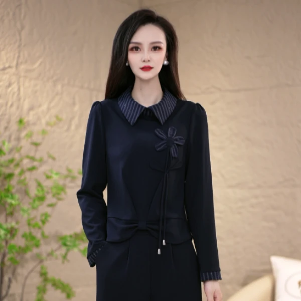 新款时尚气质设计感显瘦洋气减龄套装两件套M-4XL