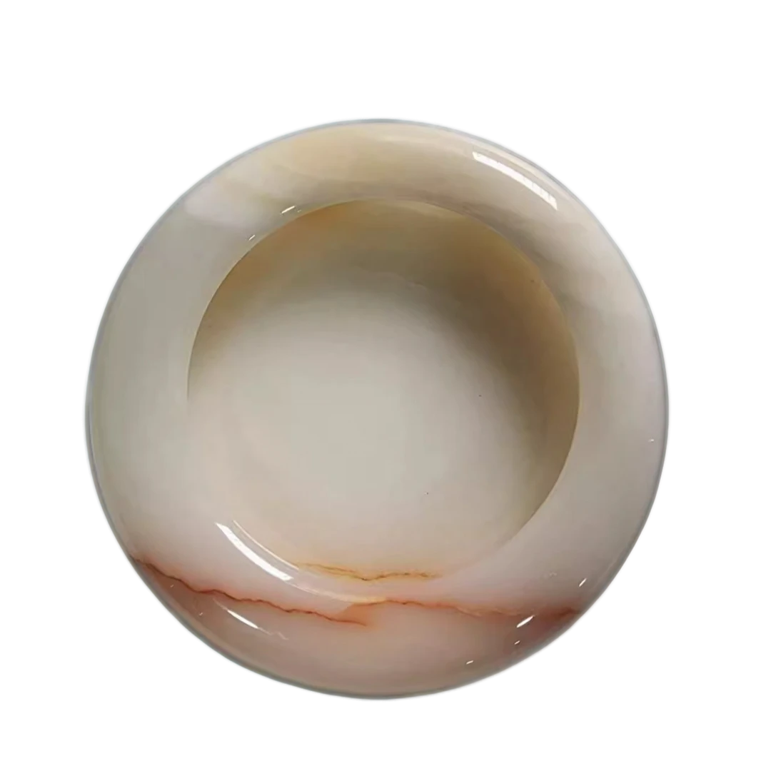 爆款烟灰缸2025新款天然阿富汗玉石纹理随机发玉石烟灰缸家用