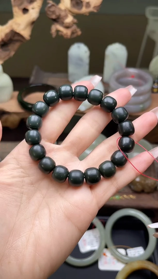 【闪购商品】和田玉手串未镶嵌卡12青海青玉老型 9007861