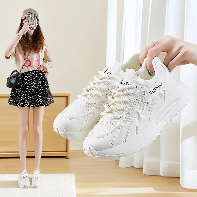 超薄网面夏季女鞋透气不累脚网鞋时尚百搭新款跑步鞋运动休闲鞋潮