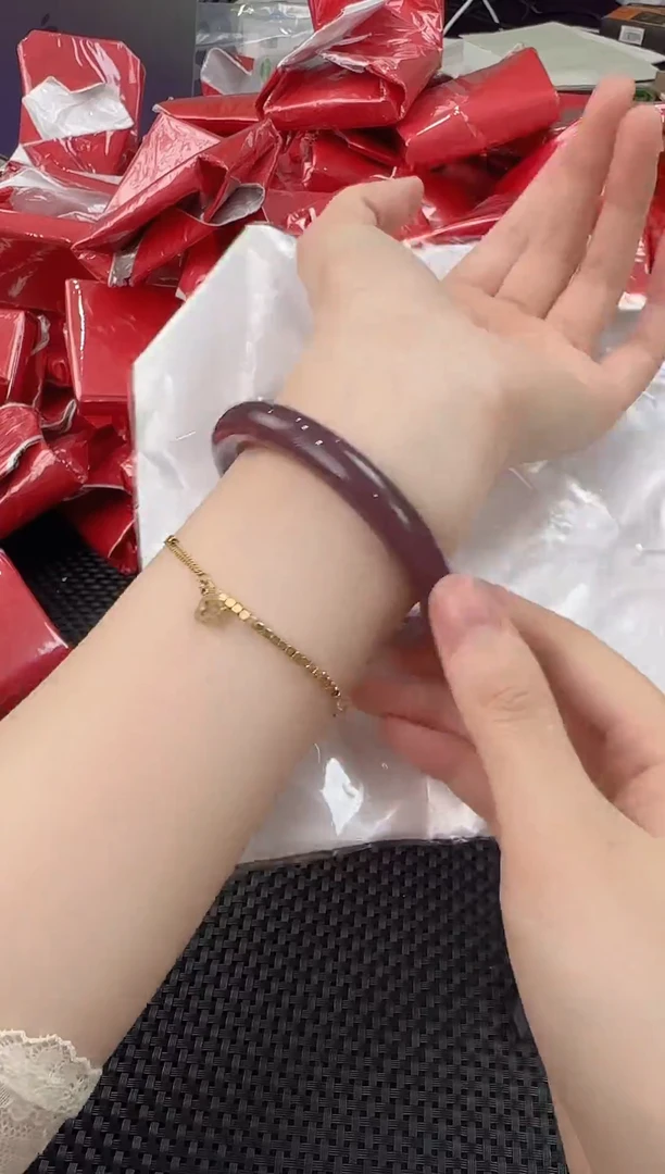 未镶嵌手镯石英质玉圈口60