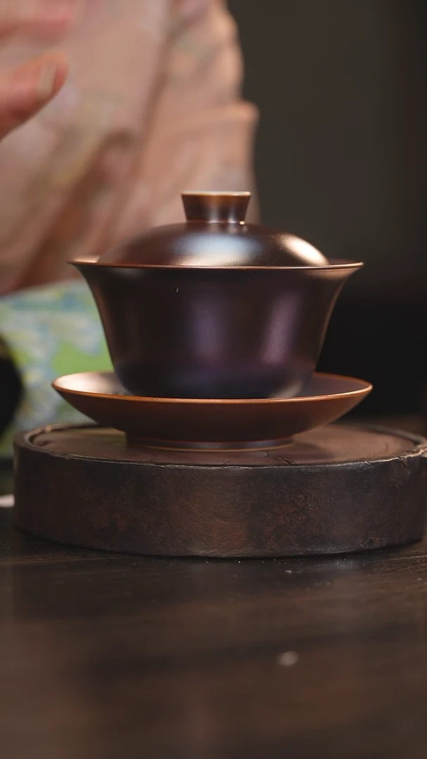 【闪购商品】杯80柴房陶瓷丨窑宝三才盖碗