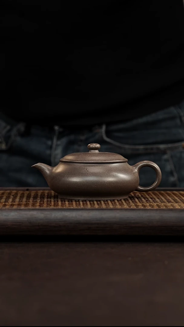 紫砂茶案宜兴悦茗壶紫砂  青灰段泥  明炉