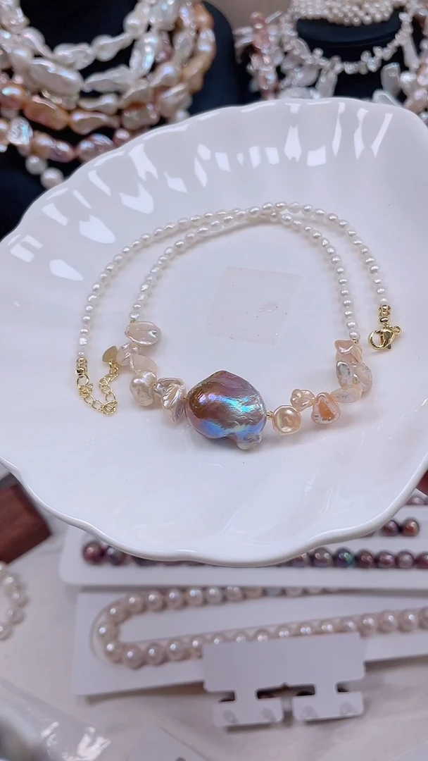 未镶嵌项链淡水珍珠【纯恬饰品】