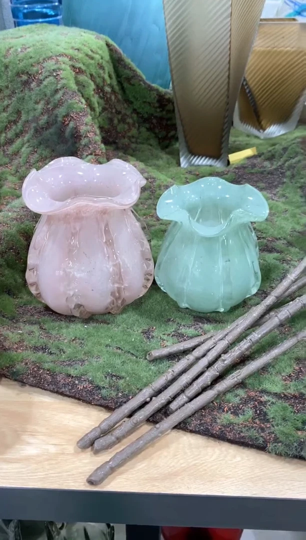 【闪购商品】琉璃慕忆家花瓶一对