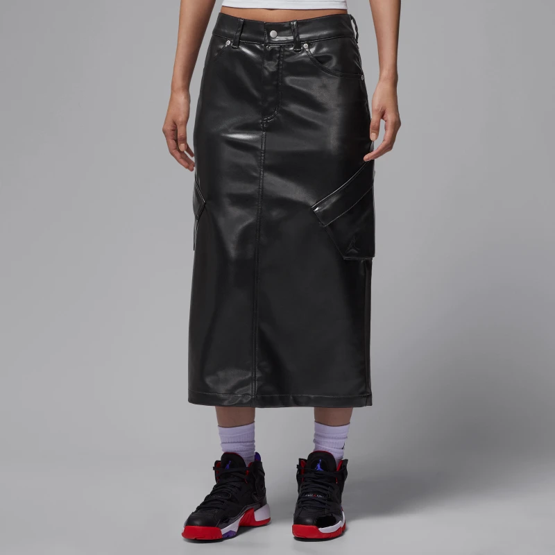 Jordan Flight Chicago 女子合成革半身裙黑色 IO0584-010