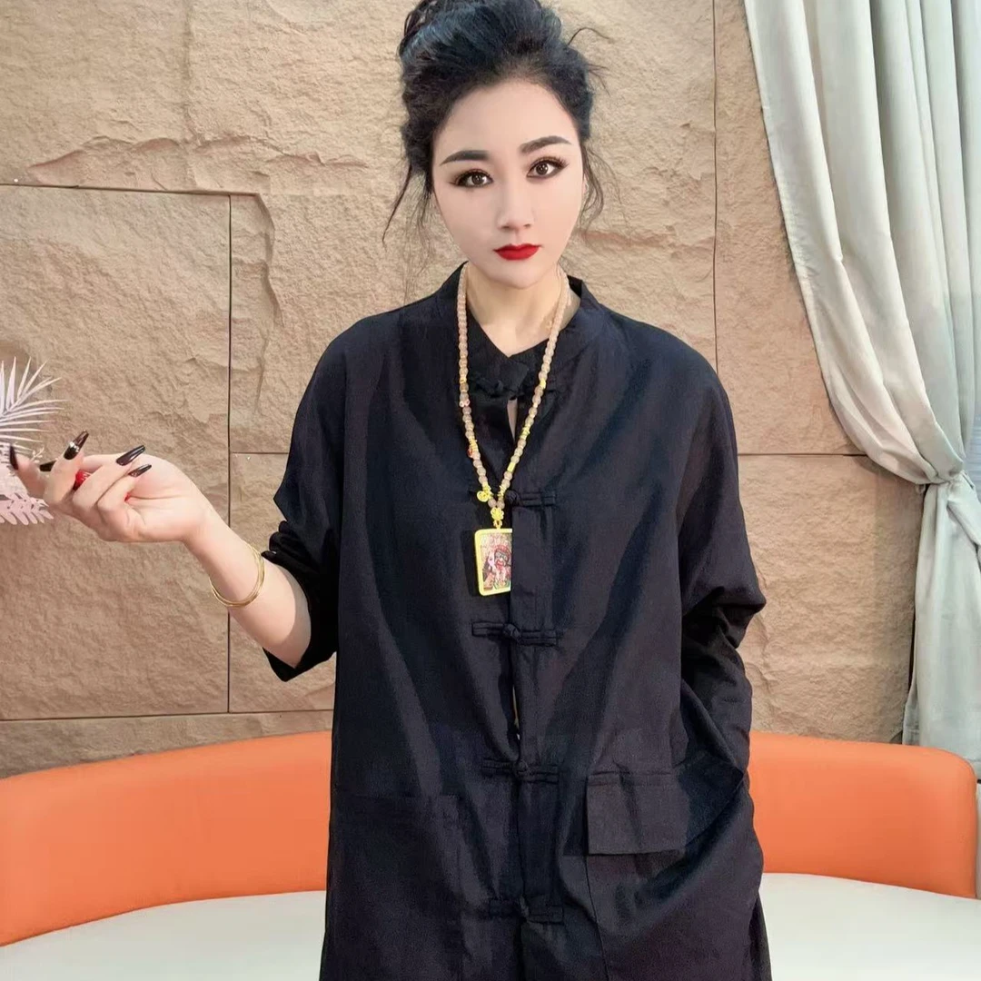 1803【凡家衣橱】时尚百搭洋气重工复古盘扣国风设计感防晒衬衫