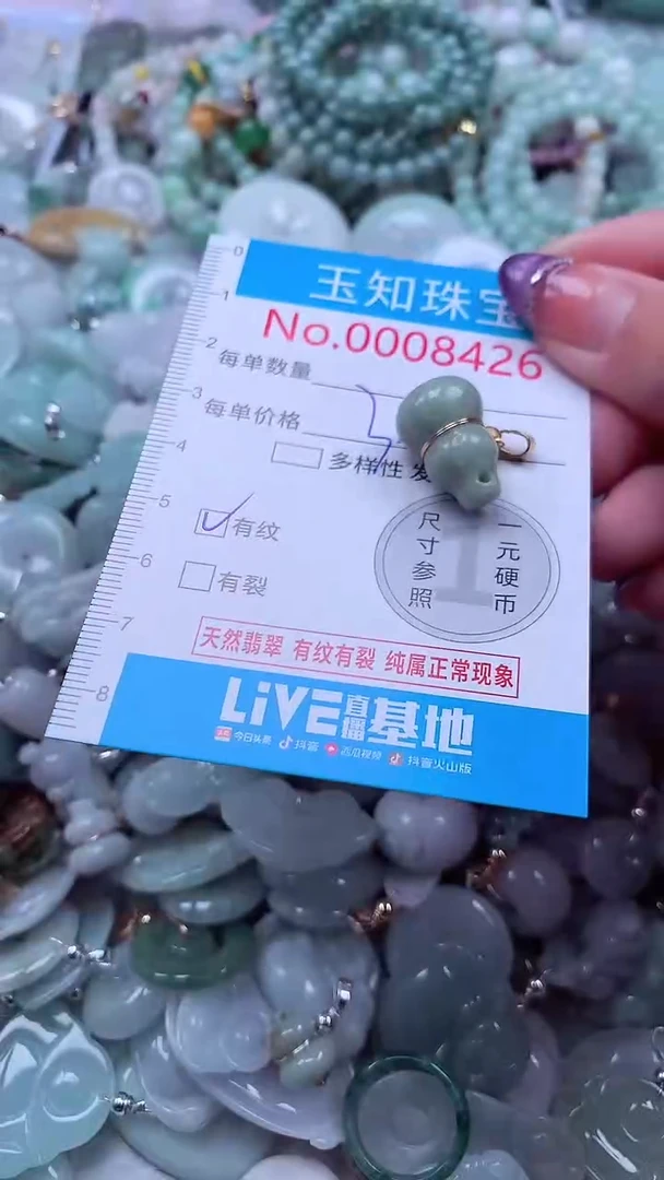 翡翠未镶嵌吊坠(不含链)8426