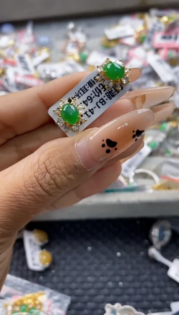 翡翠戒指银S925镶嵌2222222   4
