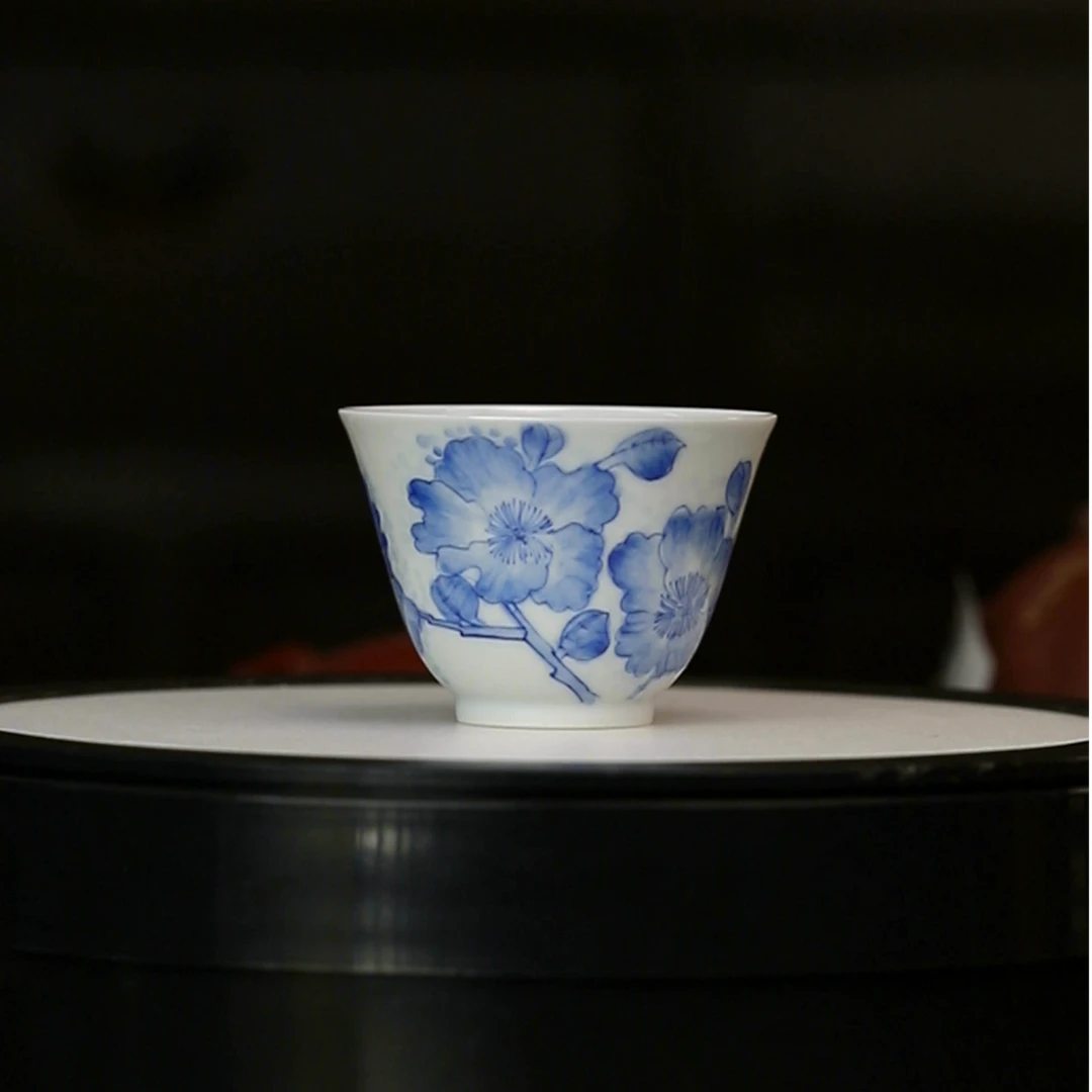 1.3a/青花花卉铃铛杯