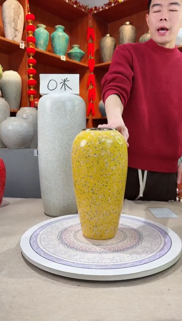 【闪购商品】瓶陶瓷花瓶 无花 微瑕 油菜花大号