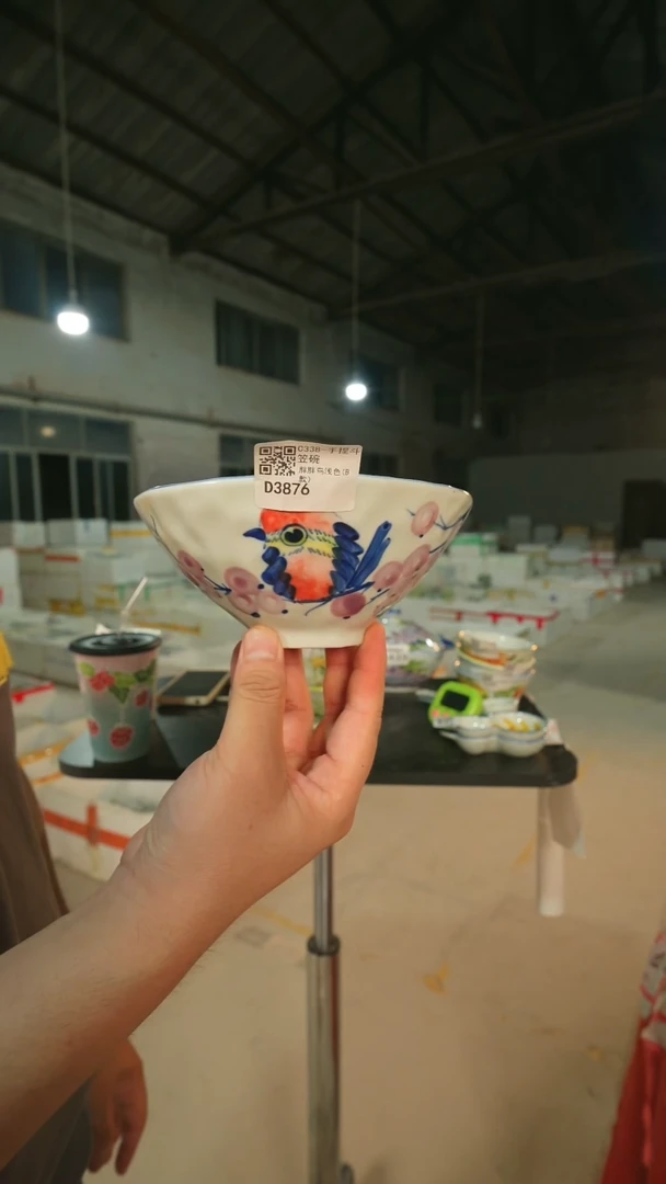 碗景德镇高温釉下手绘陶瓷