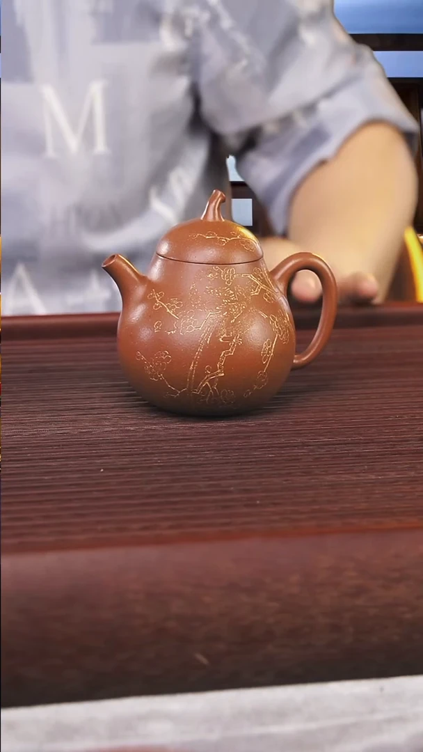 茶壶紫砂180cc顾氏手工紫砂