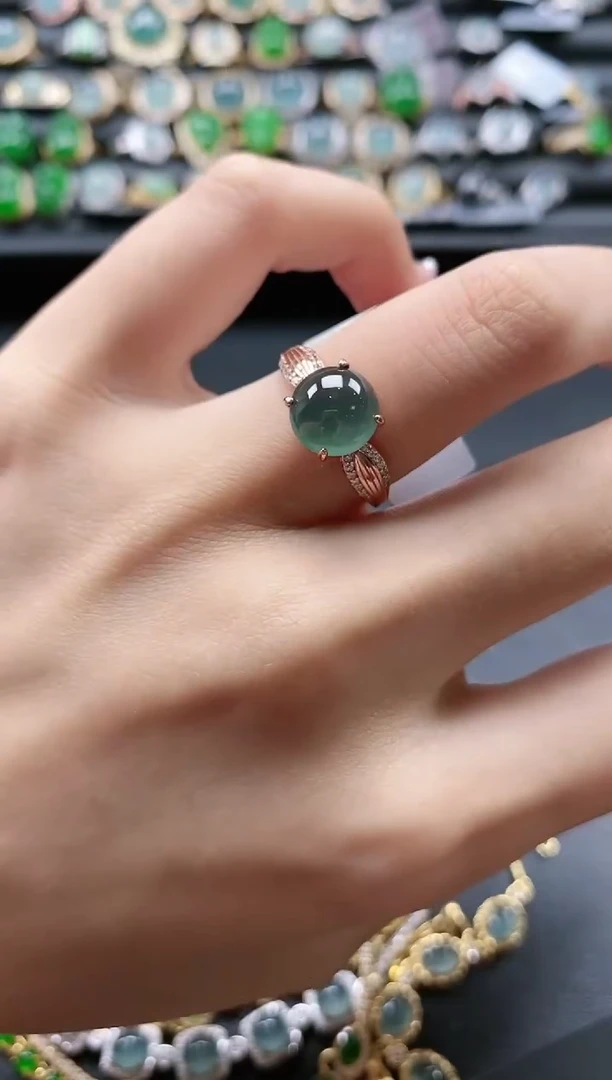 【闪购商品】翡翠戒指银S925镶嵌51151