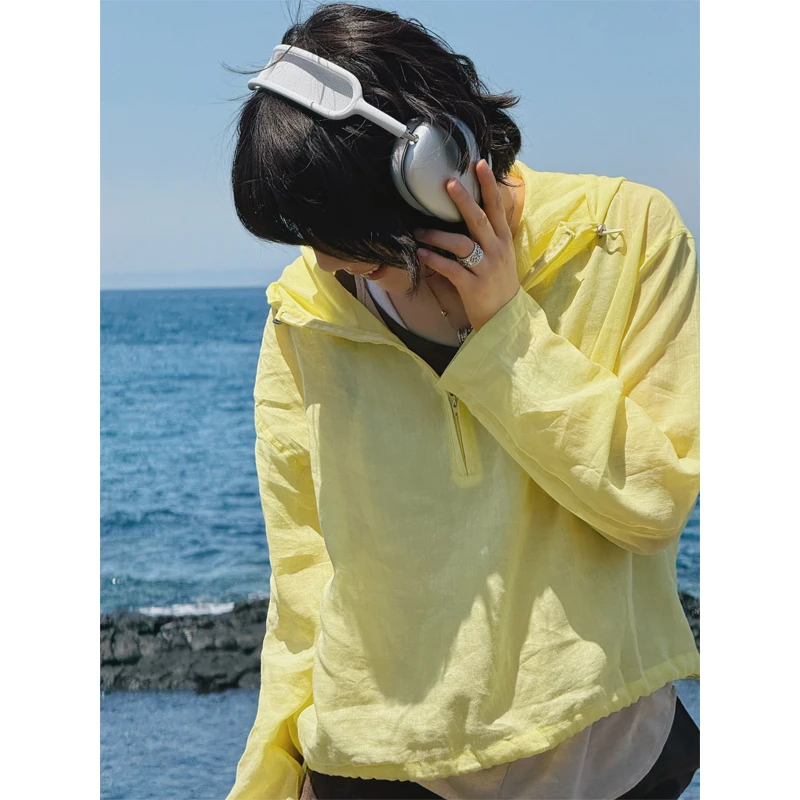 NorthMing fish「黄色多巴胺」舒适透气 夏日好心情时髦防晒外套