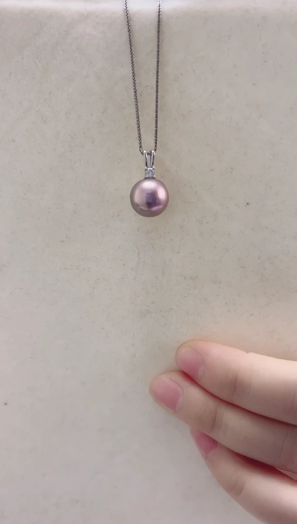 吊坠(不含链)银S925镶嵌淡水珍珠11紫色兔子吊坠