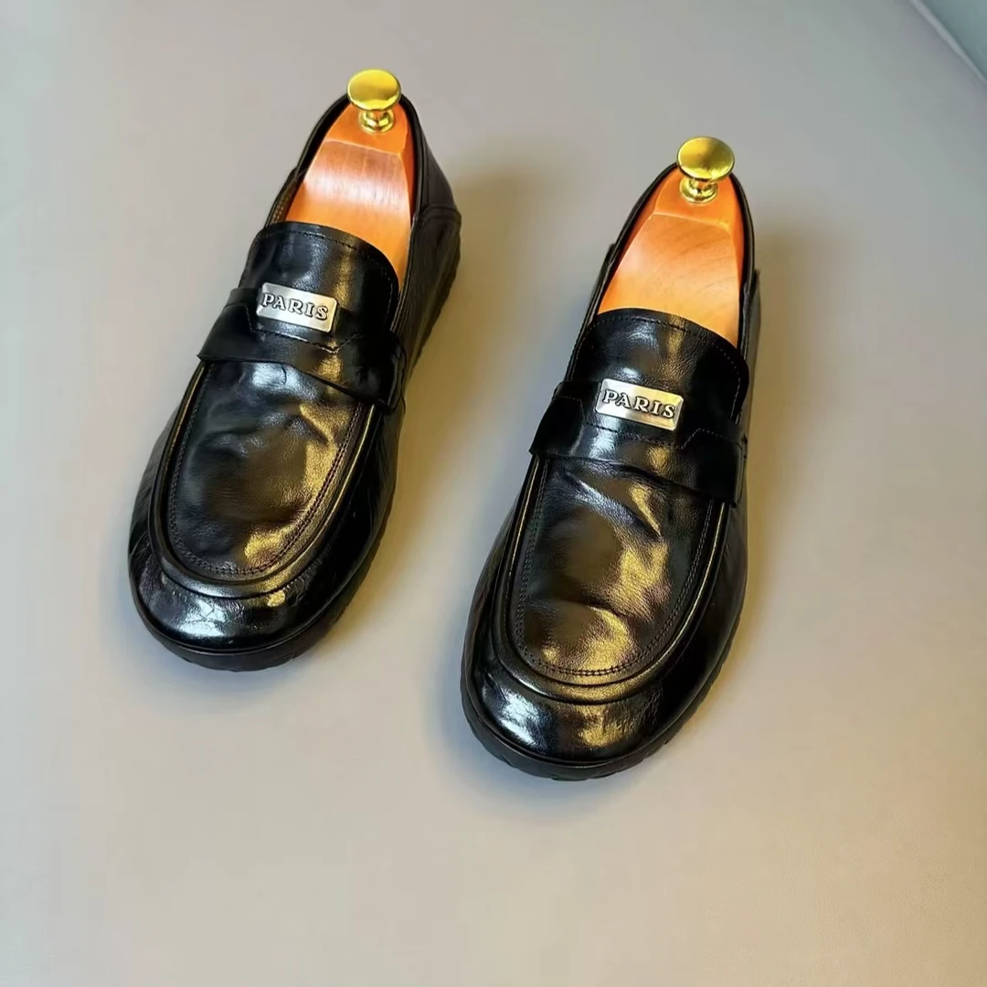 男鞋新款一脚蹬豆豆鞋防滑耐磨轻便舒适鞋子男款百搭