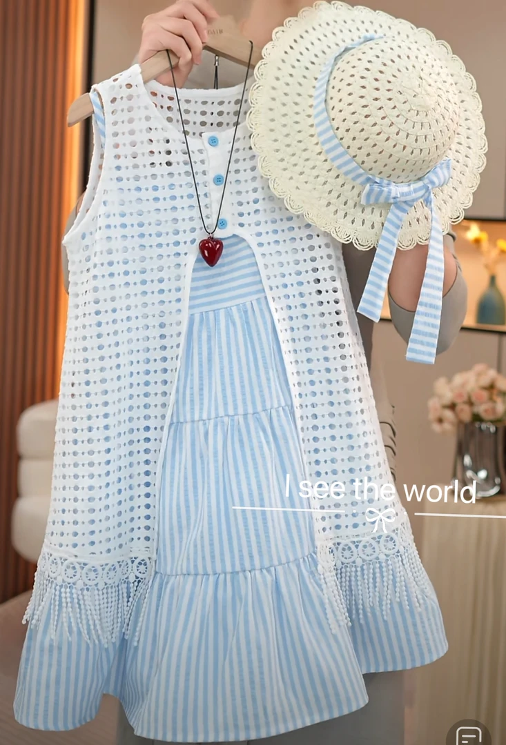 女童夏装2025连衣裙新款洋气夏款背心裙