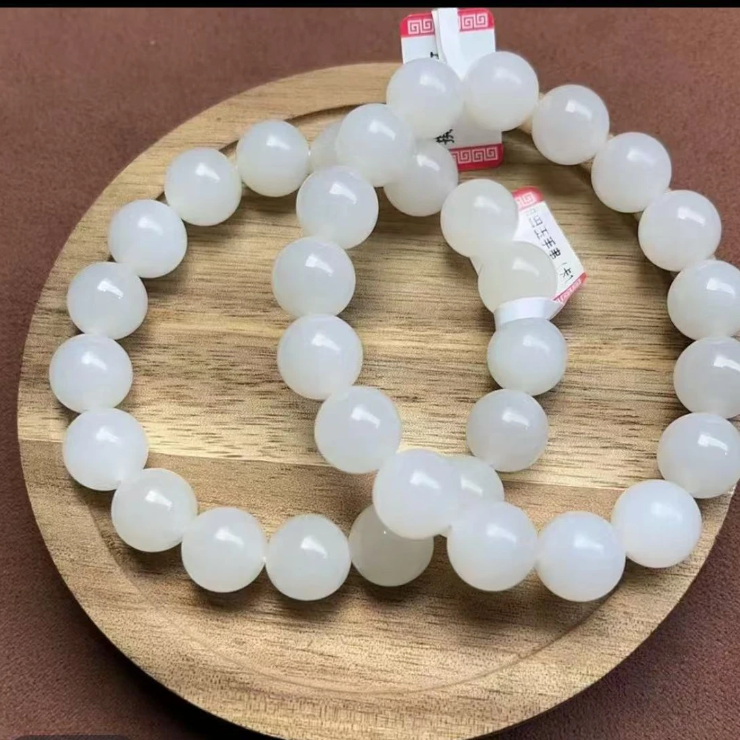 sc265和田玉新疆天泰料手串卡12mm多样性发一