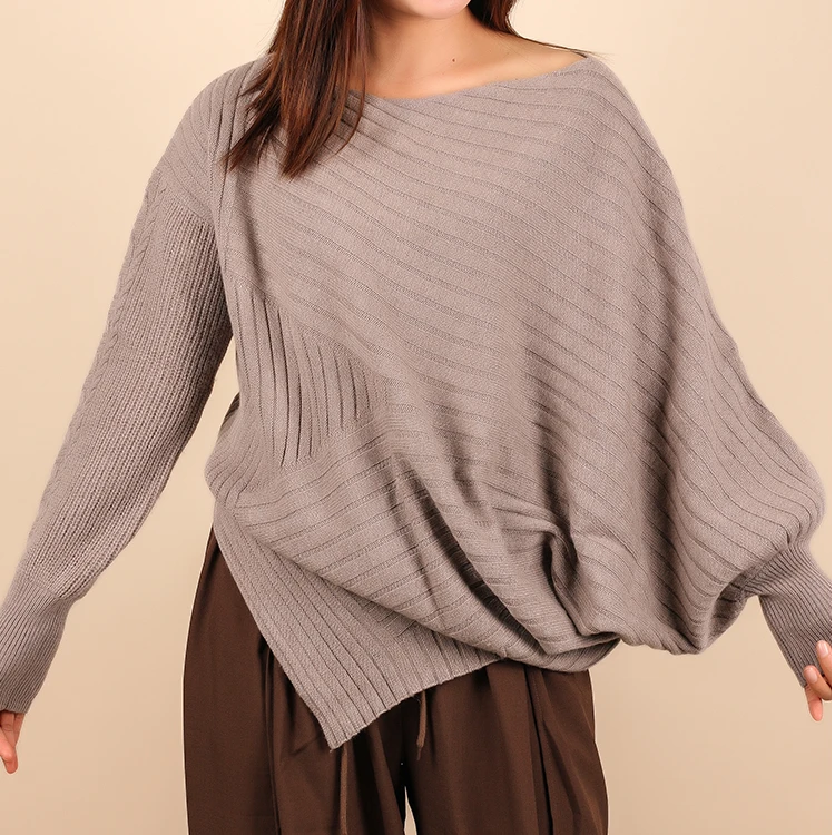 针织羊毛羊绒衫 女士 90%羊毛10%羊绒 潮牌时尚 26AK01016-1