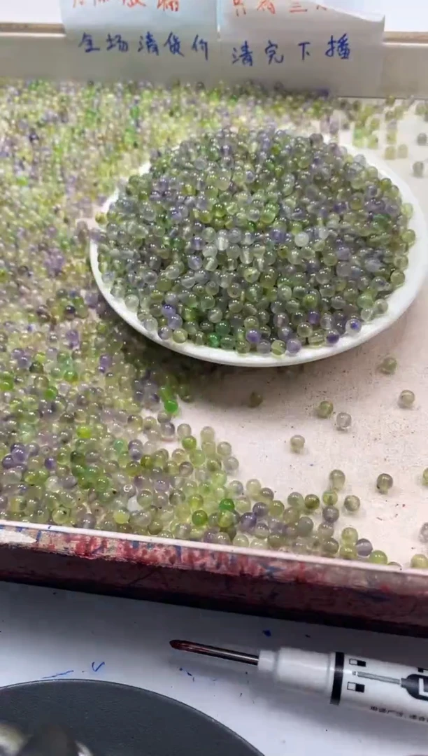 【闪购商品】玛瑙/玉髓颈饰未镶嵌w473冰紫葡萄4mm*100颗