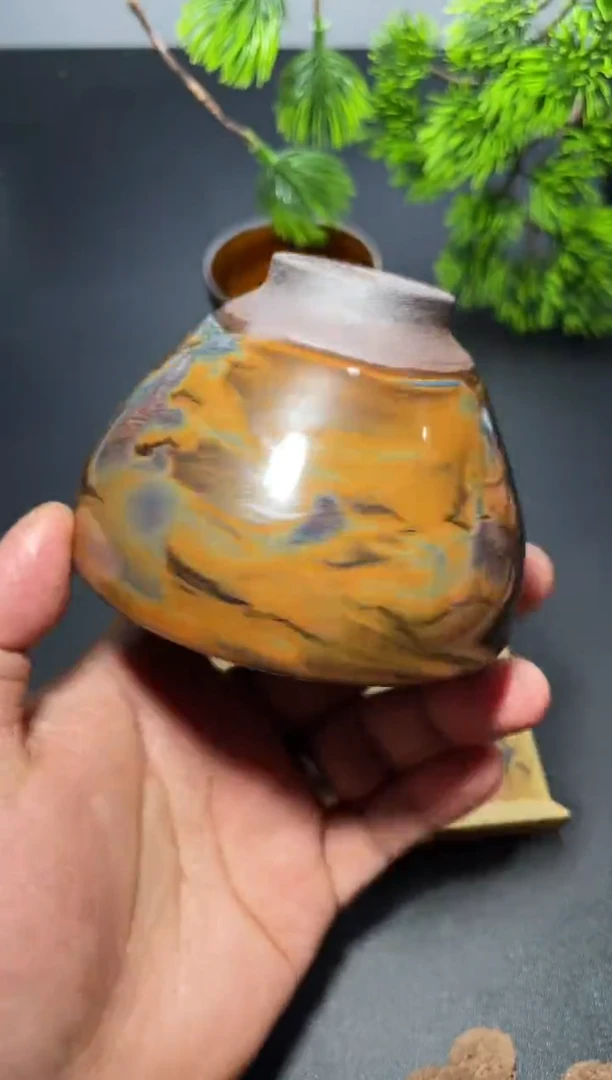 茶盏131叶紫建盏