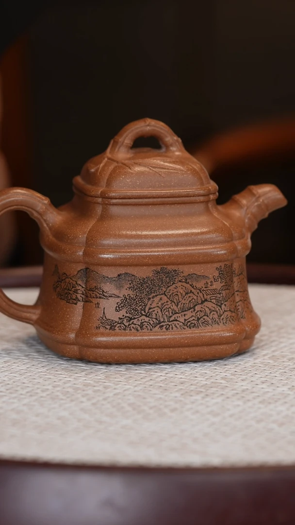 紫砂茶壶【范秀芳】四方竹鼎