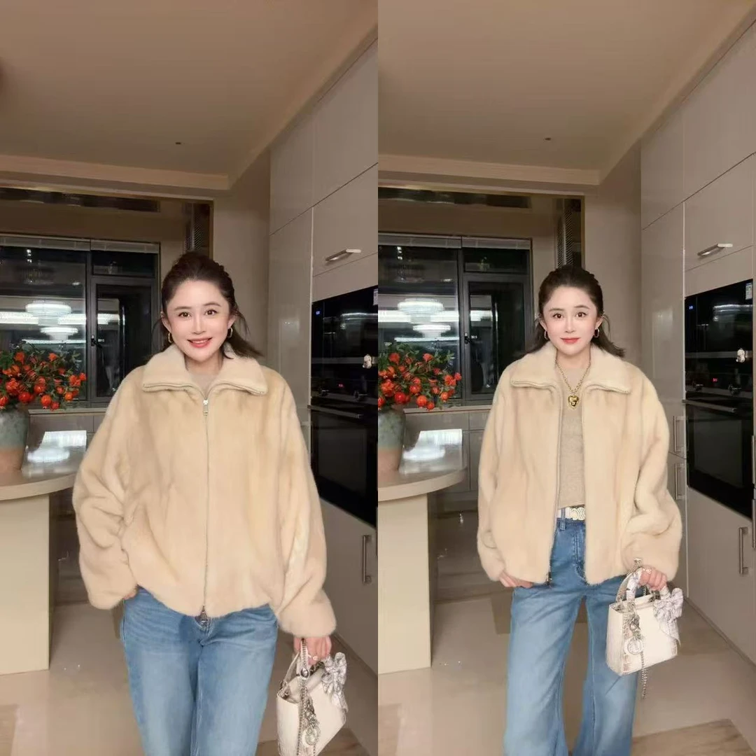 【贵妇水貂】拉链款贵妇貂皮外套702560-2