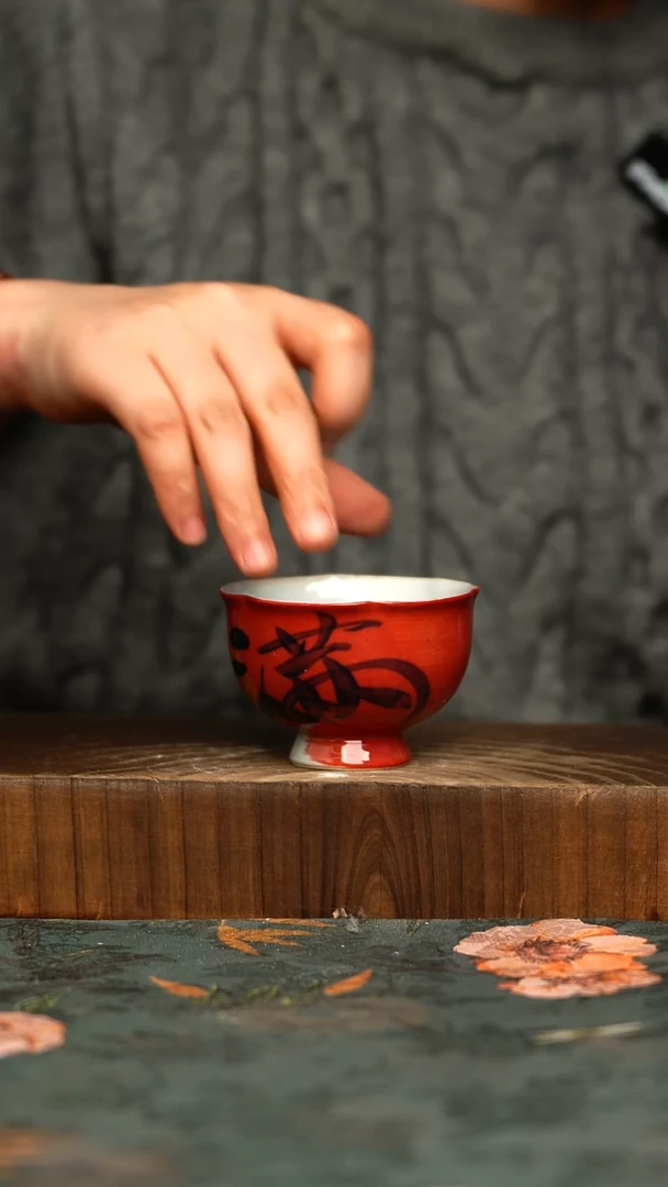杯釉下彩手工手绘同款陶器